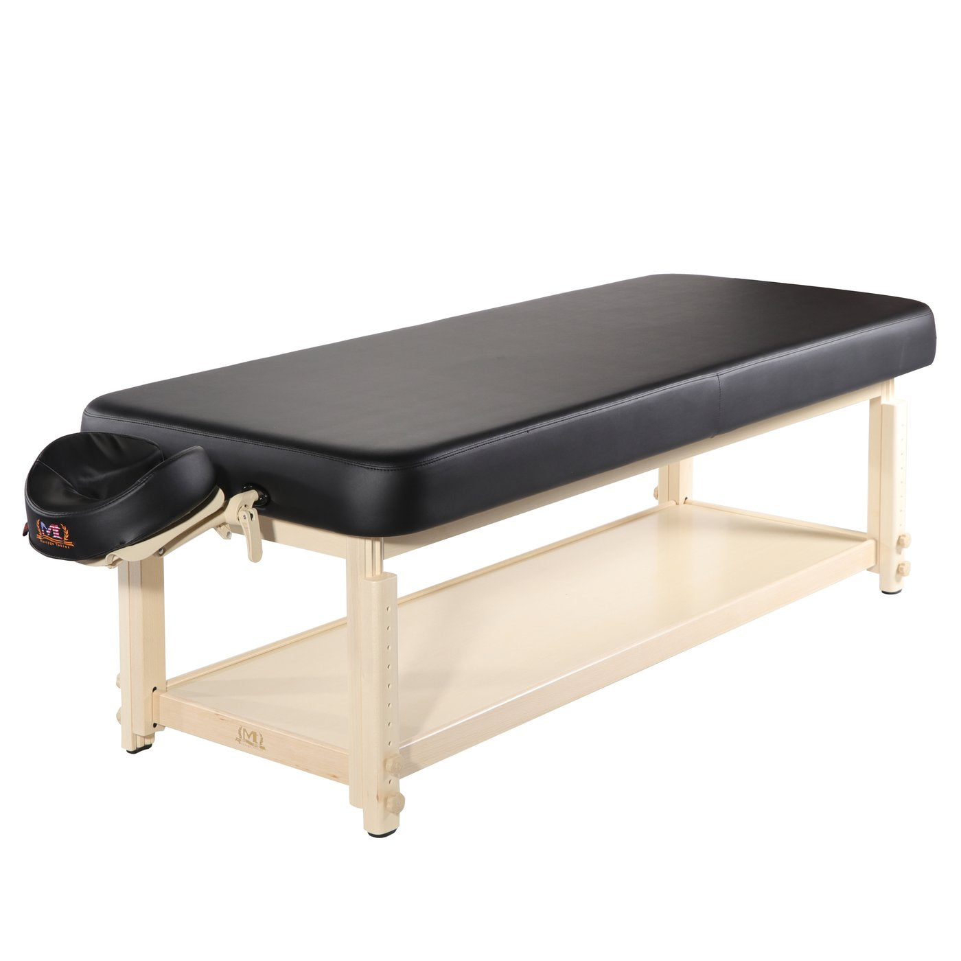 Master Massage 30" Harvey Comfort Stationary Salon Massage Tables - Black